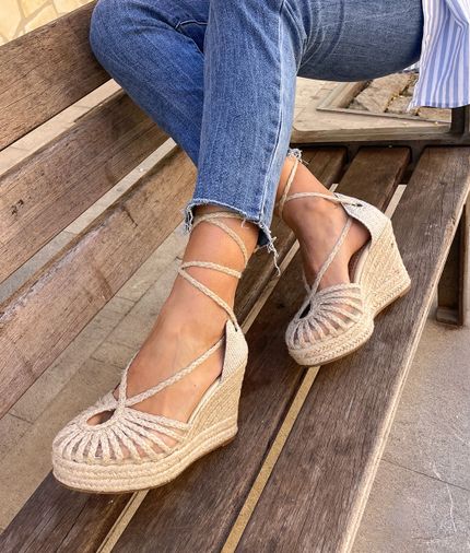 Cuñas trenzadas yute