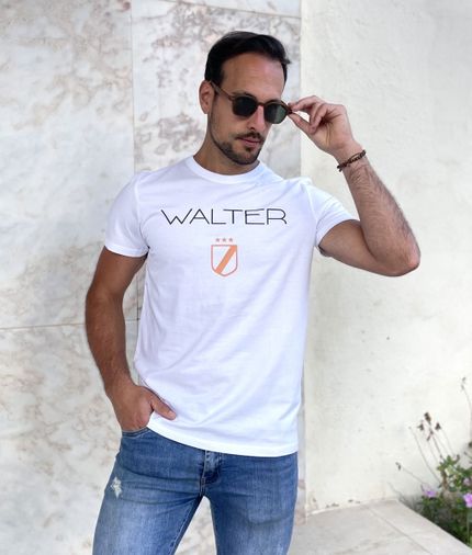 Camiseta Walter Murray logo blanca