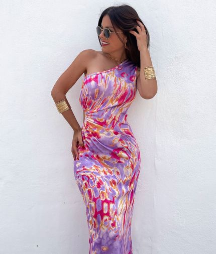 Vestido asimétrico tie-dye