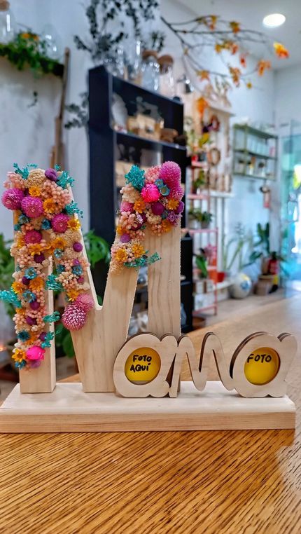 Portafotos Flor Preservada Mamá